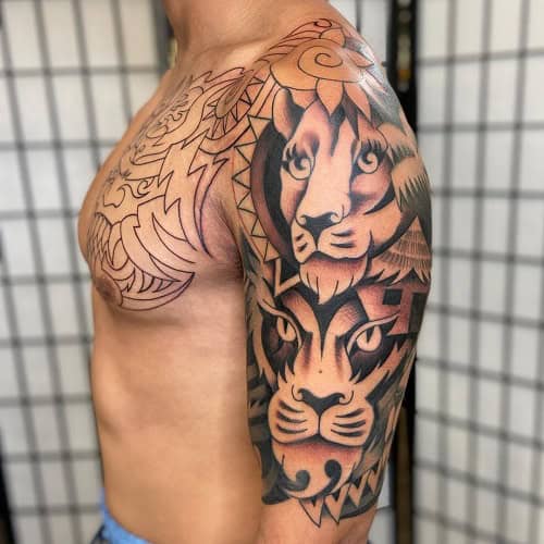 Tribal Lion Tattoo