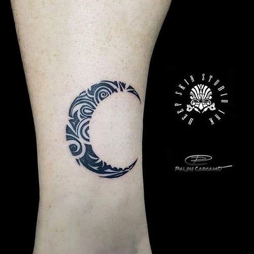 Tribal Moon Tattoo