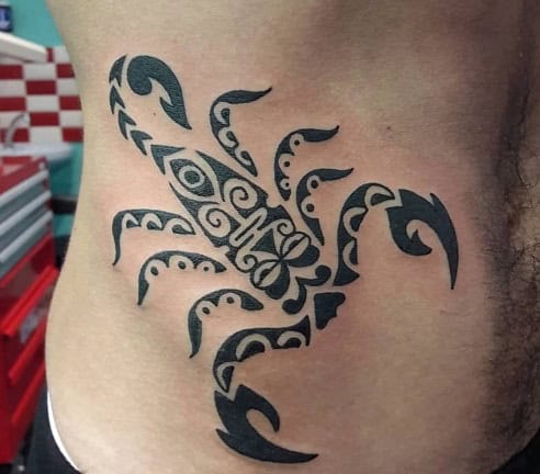 Tribal Scorpion Tattoo