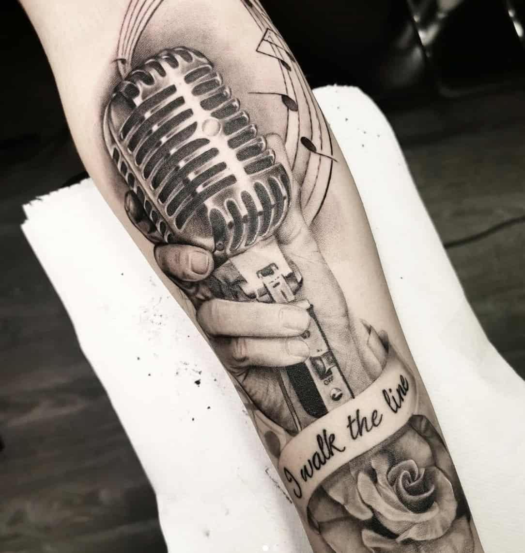 Vintage Mircrophone Tattoo