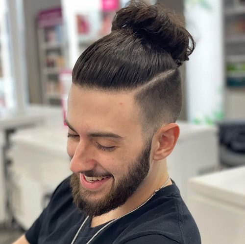 Wavy Hard Part Haircut