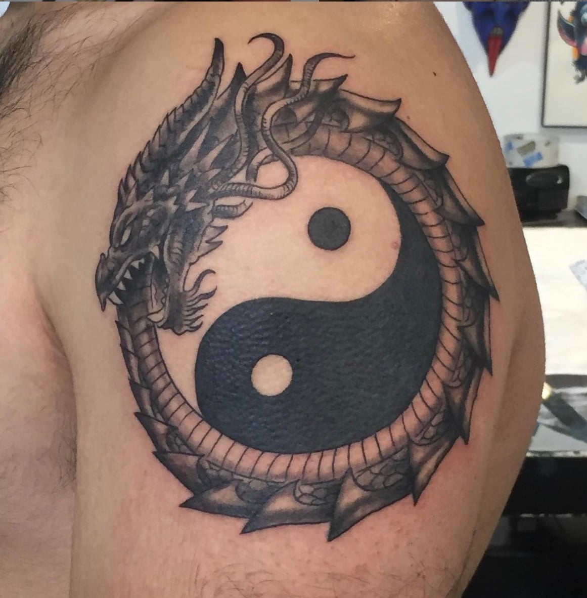 Yin Yang Dragon Tattoo