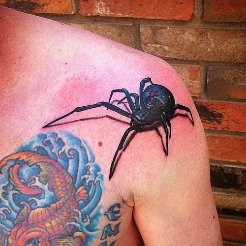 3D Black Widow Tattoo