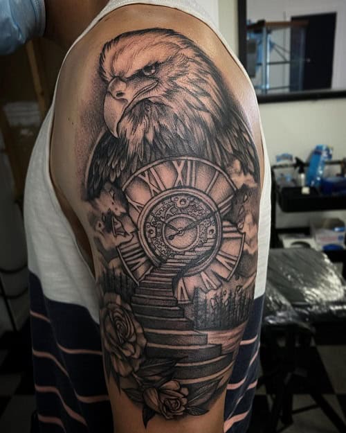 3D Clock Tattoo