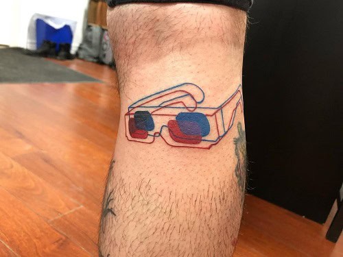 3D Glasses Tattoo