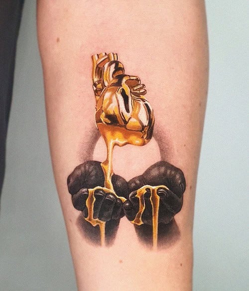 3D Heart Tattoo