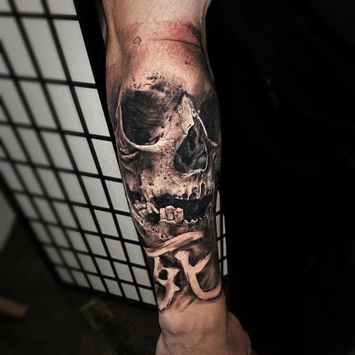 3D Skull Tattoo