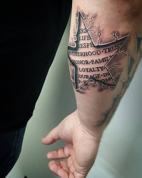 3D Star Tattoo