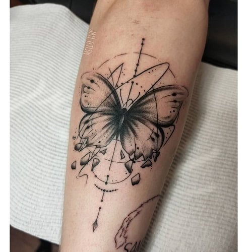 Abstract Butterfly Tattoo