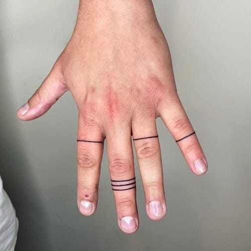 Abstract Finger Tattoo