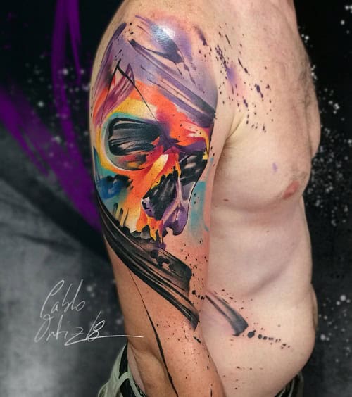 Abstract Skull Tattoo