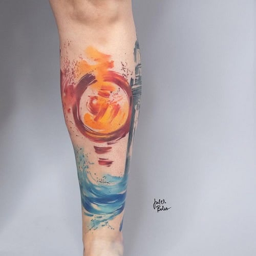 Abstract Sun Tattoo
