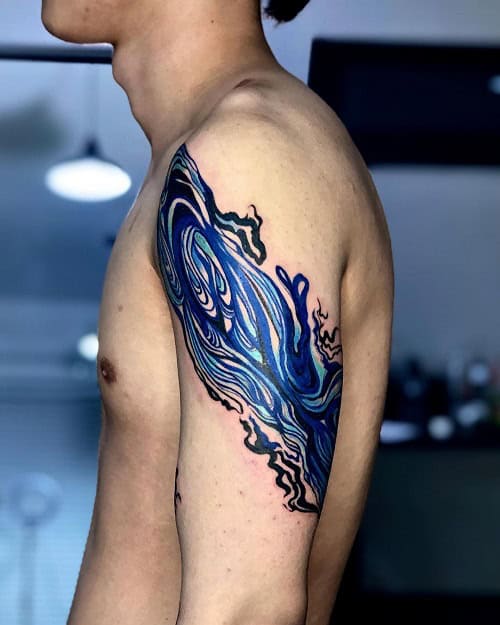 Abstract Swirls Tattoo