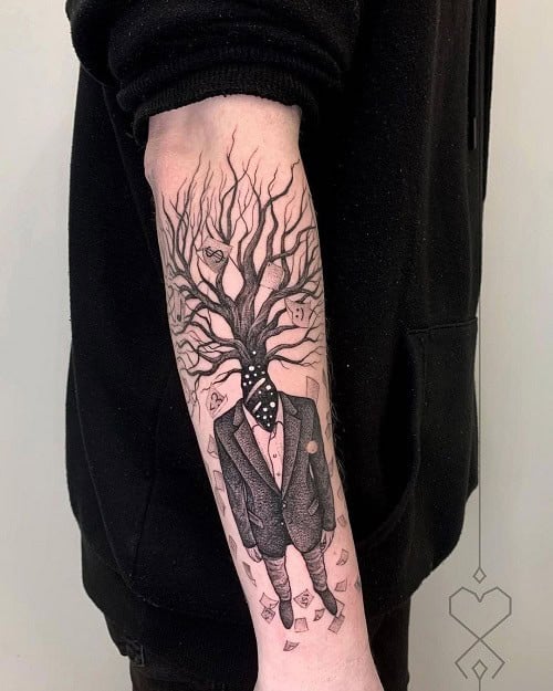 Abstract Tree Tattoo