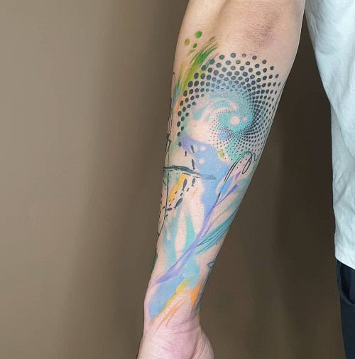 Abstract Watercolor Tattoo