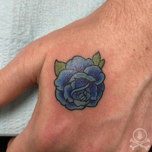 American Traditional Rose Tattoo