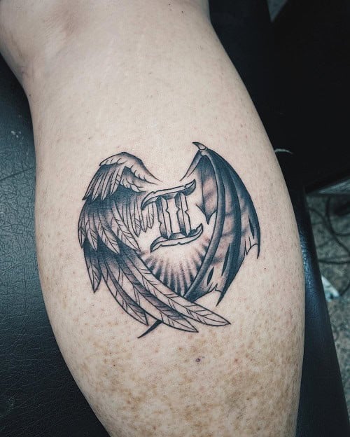 Angel and Devil Gemini Tattoo