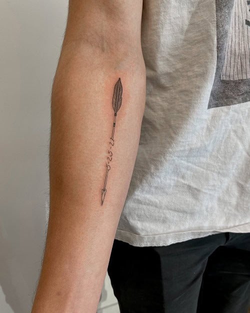 Arrow Feather Tattoo