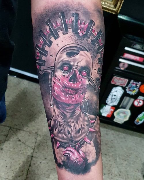 Aztec Demon Tattoo