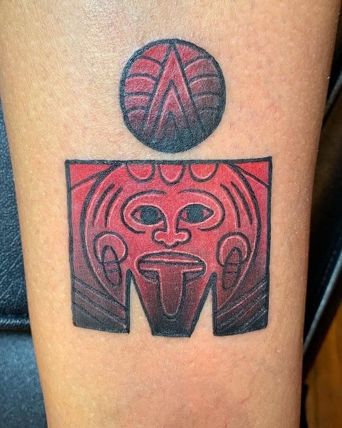 Aztec Geometric Shapes Tattoo