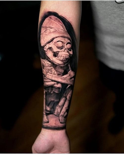 Aztec God of Death Tattoo