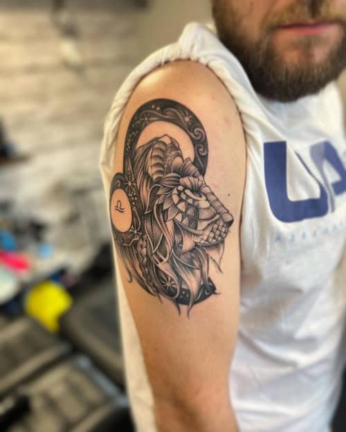 Aztec Lion Tattoo