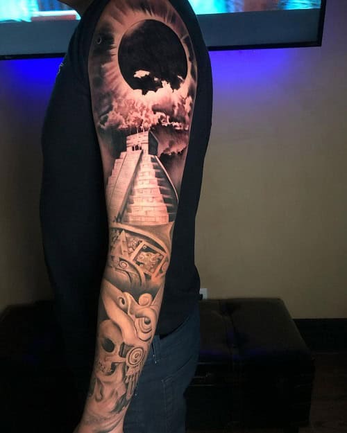 Aztec Pyramid Tattoo
