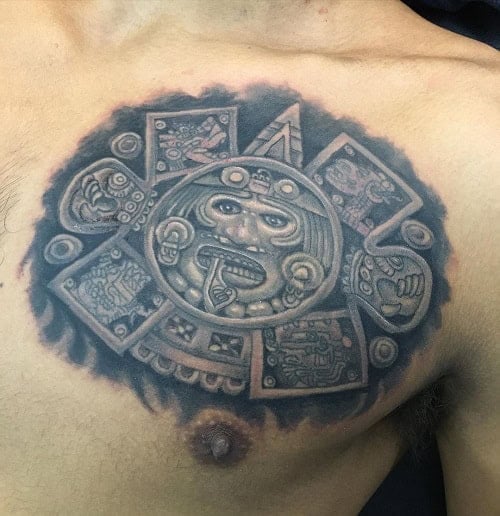 Aztec Sun Tattoo
