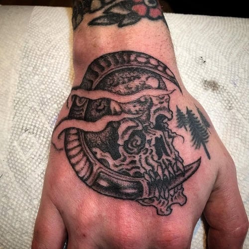 Biomechanical Hand Tattoo