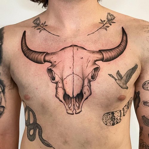 Bull Skull Tattoo