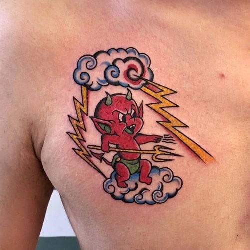 Cartoon Demon Tattoo