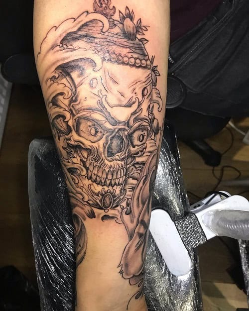 Chinese Demon Tattoo