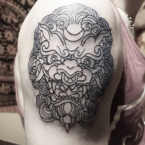 Chinese Demon Tattoo