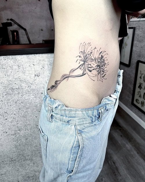Chinese Flower Tattoo