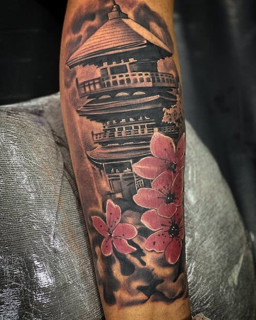 Chinese Temple Tattoo