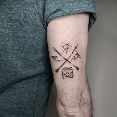 Cross Arrow Tattoo