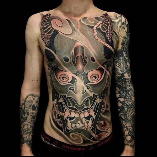 Demon Chest Tattoo