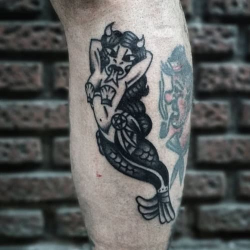 Demon Mermaid Tattoo