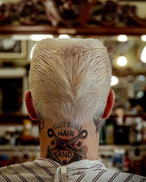 Dyed Flat Top Haircut