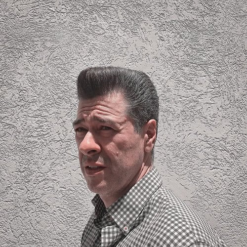 Flat Top Haircut with Pompadour