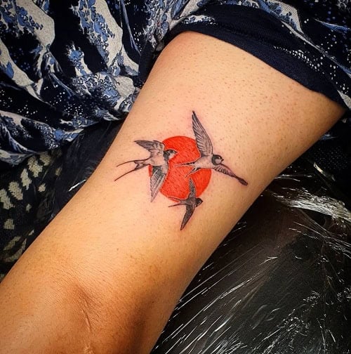 Flock of Bird Tattoo