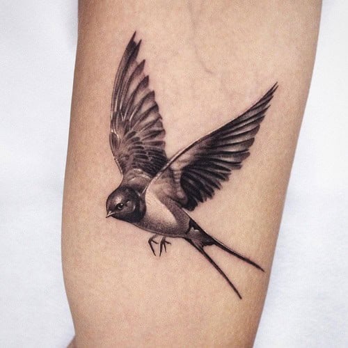 Flying Bird Tattoo