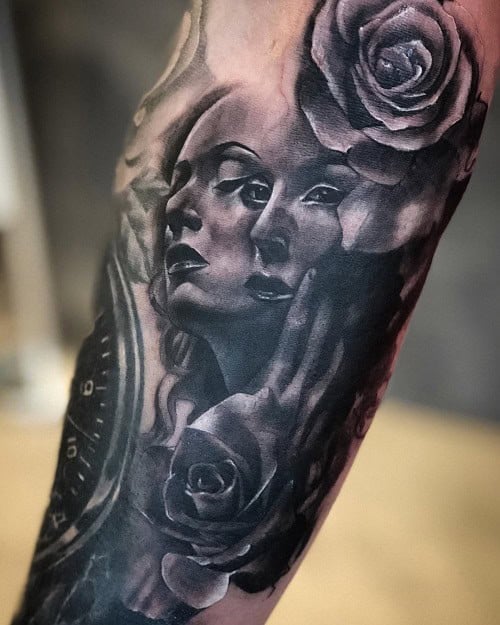 Gemini Rose Tattoo