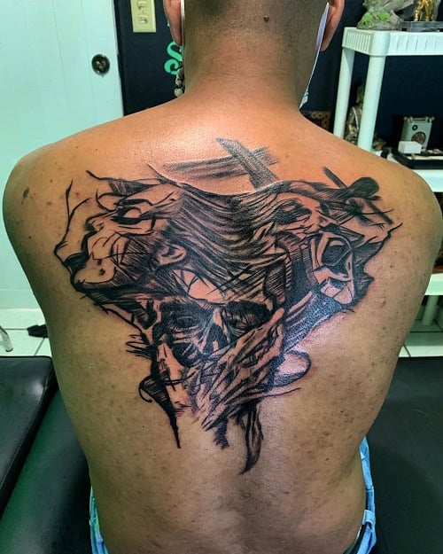 Gemini Skull Tattoo