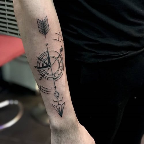Geometric Arrow Tattoo