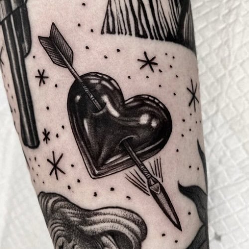 Heart with Arrow Tattoo