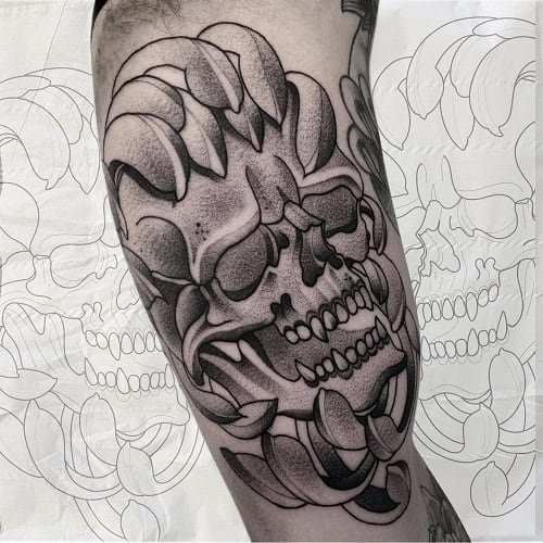 Japanese Skull Tattoo