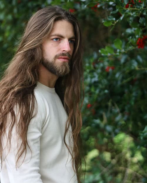 Long Hair with Middle Part
