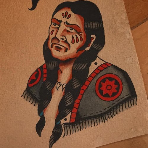 Native American Traditional Tattoo
