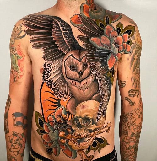 Nature Tattoo Chest